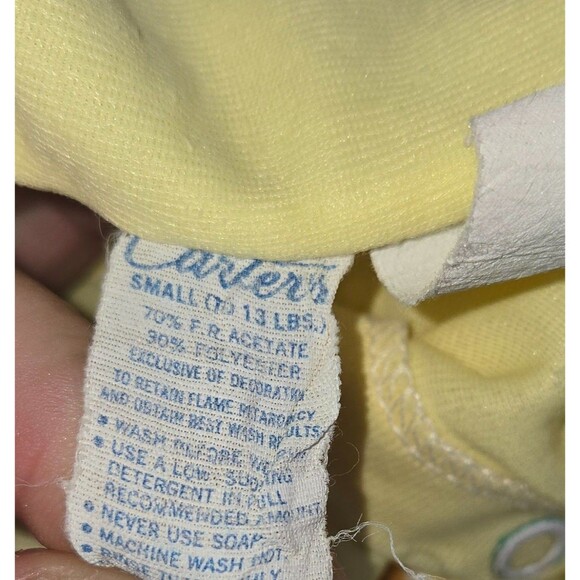 Vintage Infant Sleepers 9 Size NB-12M Full Body Gown Pink Yellow Blue White Snap - Picture 3 of 16